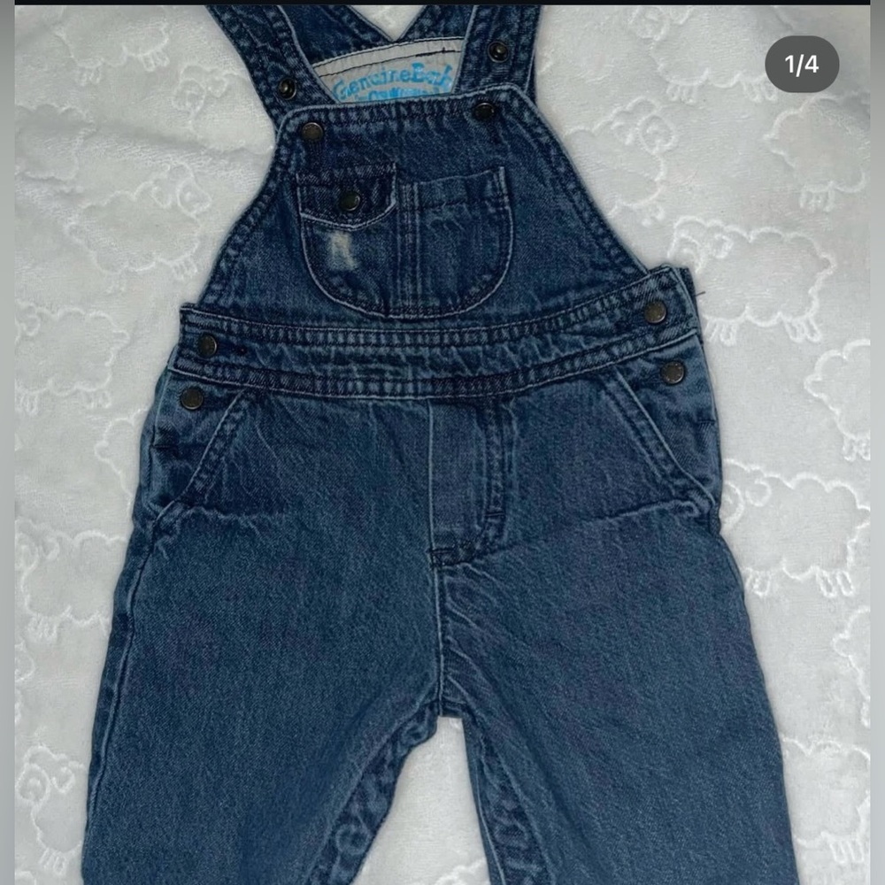 Oshkosh denim overalls unisex 3 mos